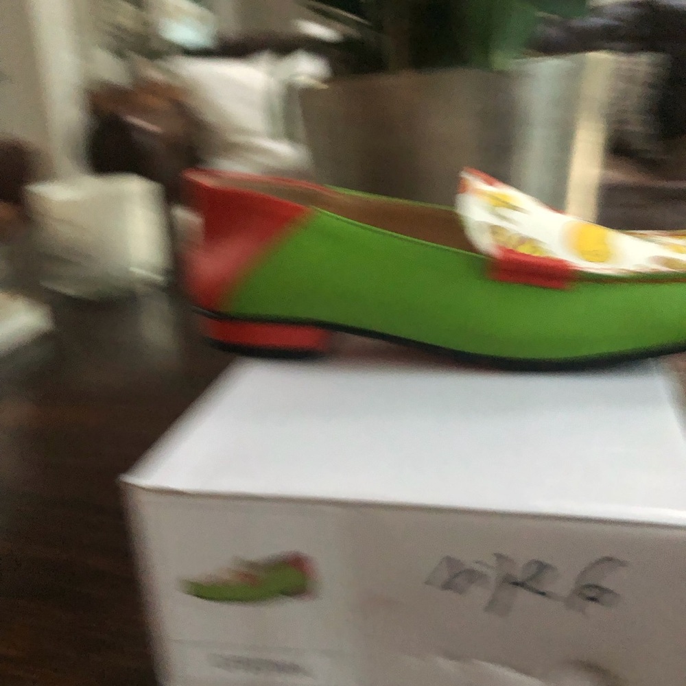 Green and Red Women's Slip-On Flat Loafer Grape Vine